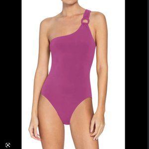 Robin Piccone Kate One-Shoulder One-Piece Swimsuit Sz 2 NWT